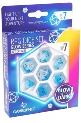 Gamegenic RPG Dice Set Glow Series: Icy Crumbs