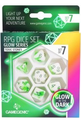 Gamegenic RPG Dice Set Glow Series: Toxic Stones