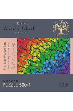 Regenboog Vlinders - Houten Puzzel (500)