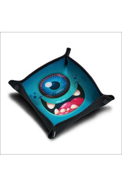 Neoprene Dice Tray - Happy Cyclope Blue Monster Neoprene Dice Tray - Happy Cyclope Blue Monster