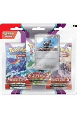 Pokemon TCG Paldea Evolved - 3 Pack Blister (Varoom)