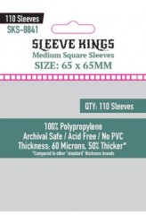 Sleeve Kings Medium Square Sleeves (65x65mm) - 110 stuks