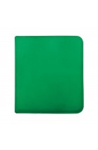 UP Zippered Premium Pro-Binder 12-Pocket Portfolio Green