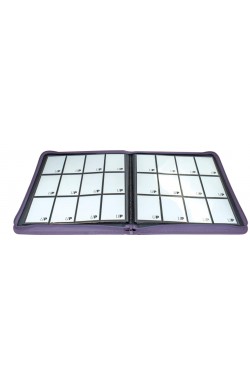 UP Zippered Premium Pro-Binder 12-Pocket Portfolio Purple