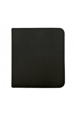 UP Zippered Premium Pro-Binder 12-Pocket Portfolio Black