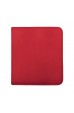UP Zippered Premium Pro-Binder 12-Pocket Portfolio Red