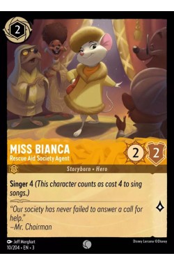Miss Bianca - Rescue Aid Society Agent