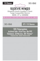 Sleeve Kings Kingdom Death Gambler's Chest Large Compatible Card Sleeves (57x100mm) - 110 stuks