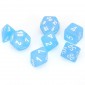 Chessex Mini Polyhedral 7 Die Set - Frosted Caribbean Blue 7-Die Set