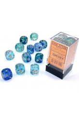 Chessex Dobbelsteen 16mm Nebula Oceanic/Gold Chessex Dobbelsteen 16mm Nebula Oceanic/Gold