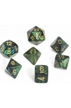 Chessex Mini Polyhedral 7 Die Set - Jade Gold 7-Die Set