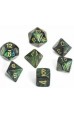 Chessex Mini Polyhedral 7 Die Set - Jade Gold 7-Die Set