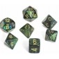 Chessex Mini Polyhedral 7 Die Set - Jade Gold 7-Die Set