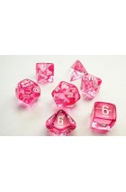 Chessex Mini Polyhedral 7 Die Set - Translucent Pink-White 7-Die Set