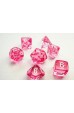 Chessex Mini Polyhedral 7 Die Set - Translucent Pink-White 7-Die Set