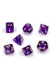Chessex Mini Polyhedral 7 Die Set - Translucent Purple-White 7-Die Set