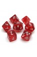 Chessex Mini Polyhedral 7 Die Set - Translucent Red-White 7-Die Set