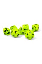 Chessex Mini Polyhedral 7 Die Set - Vortex Bright Green 7-Die Set