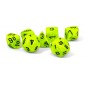 Chessex Mini Polyhedral 7 Die Set - Vortex Bright Green 7-Die Set