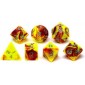 Dobbelstenen Jumbo Toxic Geel/Rood 7 Stuks