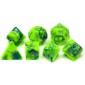 Dobbelstenen Jumbo Toxic Groen/Blauw 7 Stuks