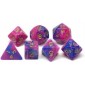Dobbelstenen Jumbo Toxic Paars/Blauw 7 Stuks