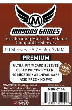 Mayday Terraforming Mars Dice Game Compatible Premium Sleeves (55x77mm) - 50 stuks